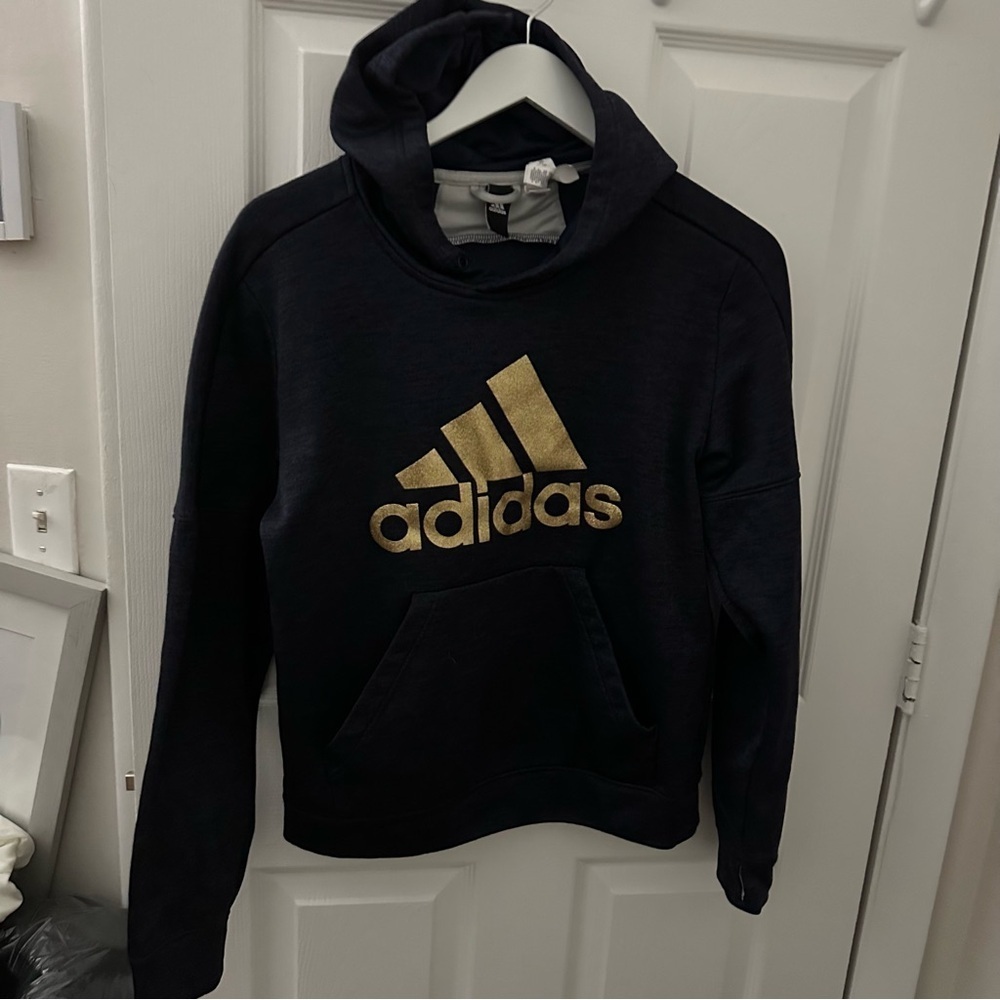 Adidas Navy and Gold Hoodie